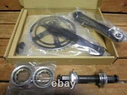 New Old BMX 3PC Alu Crank & American BB Set KUWAHARA Style 44T 170mm BCD110mm FS