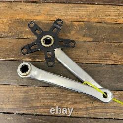Old School BMX Sugino Super Maxy Crank Set Black Spider 70 mm 110 BCD Forged OG