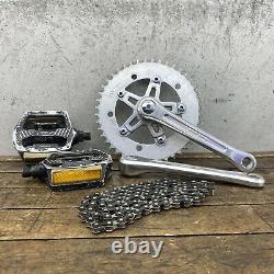 Old School BMX Super Maxy Bike Crank Set Izumi Chain Pedals Mongoose GT Hutch