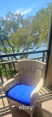 Outdoor Dining, 4 Chairs, Glass Table, Umbrella, Wicker Style over Aluminum