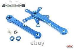 ProBMX BMX 3 Piece Alloy Cranks Set Blue YST Sealed Bottom Bracket No Chainring