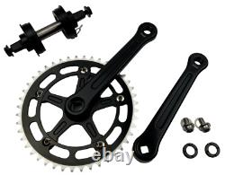 ProBMX BMX 3 Piece Aluminium Crank Set Black American Sealed Bottom Bracket