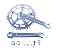 ProBMX BMX 3 Piece Aluminium Crank Set Silver with Old School BMX Style