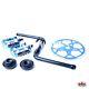 Probmx Crank, Snowflake Chainwheel, Pedals & Bearing Set Black & Blue