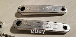 RARE POWERLITE stamped FSA cranks 3 piece crank set 175 mm comlete GT Show