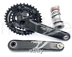 RaceFace Next Carbon 175mm Crank set 36/24T, 10-Speed MTB Bicycle WithBB X-Type