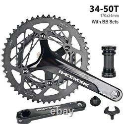 Racing Bike Chainwheel Sets170mm Road Bicycle Cranksets 9S 10S 11S 34/50T 39/54T