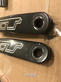 Rare 2000 Black GT Show Crank Set 165MM Complete 3 Piece Cranks For 9/16 Pedals