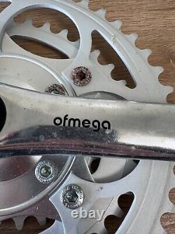 Retro Bicycle Parts NIB OFMEGA CRANKSET + BOTTOM BRACKET 170MM 28-38-48