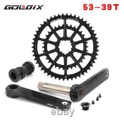 Road Bike Crank Set Chainring 50-34T/52-36T/53-39 165/170/172.5/175mm Crank