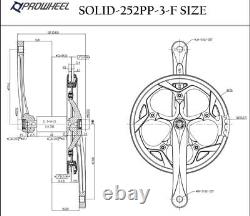 Road Bike E-bike Crankset 165/170/175MM Crank Arm Set 52T Chainwheel 130BCD