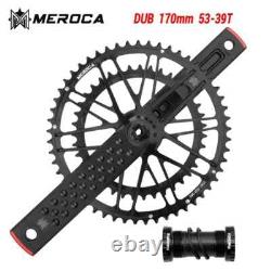 Road/Gravel/Folding Bike Crankset 170mm Crank Arm 50-34T/53-39T Double Chainring