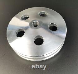 Sbc Aluminum Long Water Pump Lwp 2g / Crank 2g / Power Steering 2g Pulley Set
