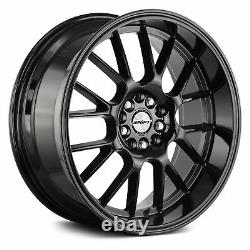 Shift CRANK Wheels 18x8.5 (30, 4x114.3, 73.1) Black Rims Set of 4