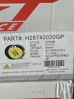 Shift Crank 17x7.5 Gold Polished Wheels Brand New In Boxes Set Of 4 Available