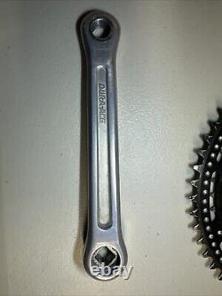 Shimano Dura Ace 1st gen crankset 53/42 chain rings Silver 170mm