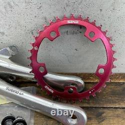 Sugino GP Crank Set Lot Single BMX Fixie SINZ RED Vintage 170mm
