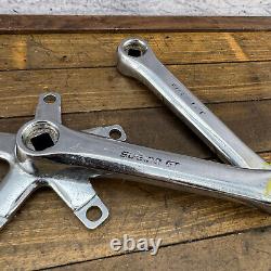 Sugino GT BMX Crank Set CHROME Old School BMX 170 mm Double 110 BCD OG 80s A3