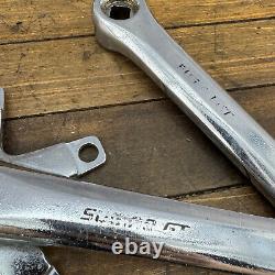 Sugino GT BMX Crank Set CHROME Old School BMX 170 mm Double 110 BCD OG 80s A3