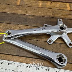 Sugino GT BMX Crank Set CHROME Old School BMX 170 mm Double 110 BCD OG 80s A3