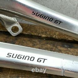 Sugino GT Crank Set Old School BMX Road 170 mm Vintage Cranks 110 BCD Silver