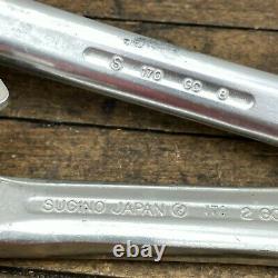 Sugino GT Crank Set Old School BMX Road 170 mm Vintage Cranks 110 BCD Silver