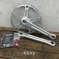 Sugino Old School BMX Crank Set 70s Mighty S Crown 171 Wolf Tooth Red Bolts