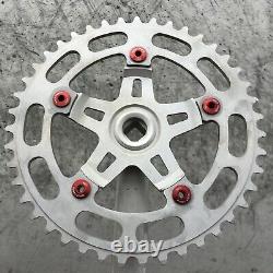 Suntour Vx Crank Set RAW 43t Chain Wheel 3pc Old School BMX New Bolts