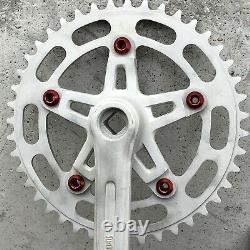 Suntour Vx Crank Set RAW 43t Chain Wheel 3pc Old School BMX New Bolts