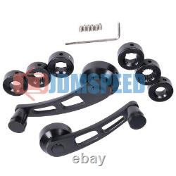 Universal Black Car Billet Aluminum Manual Door Window Winder Crank Handle Set