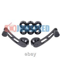 Universal Black Car Billet Aluminum Manual Door Window Winder Crank Handle Set