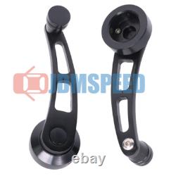 Universal Black Car Billet Aluminum Manual Door Window Winder Crank Handle Set