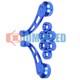 Universal Blue Car Window Winder Glass Crank Handle Aluminum Knobs Metal Set