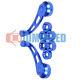 Universal Blue Car Window Winder Glass Crank Handle Aluminum Knobs Metal Set