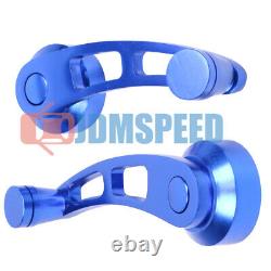 Universal Blue Car Window Winder Glass Crank Handle Aluminum Knobs Metal Set
