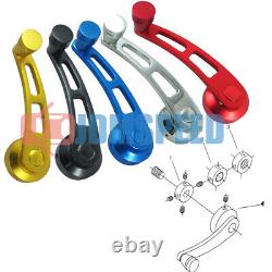 Universal Blue Car Window Winder Glass Crank Handle Aluminum Knobs Metal Set