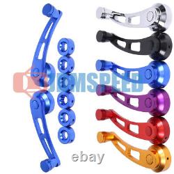 Universal Blue Car Window Winder Glass Crank Handle Aluminum Knobs Metal Set