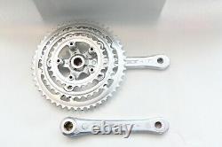 VINTAGE SUGINO VP 170mm 5 BOLT 48/38/28T TRIPLE CRANK SET Steel chainrings