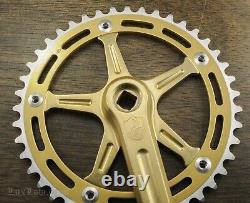 Vintage 80s Campagnolo Old School Gold BMX Bike CRANKS 170 43t NOS Pista Bicycle