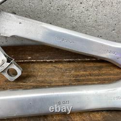 Vintage Bianchi Crank Set 170 mm 144 Double 5 Arm Alloy Race Stamped Ofmega