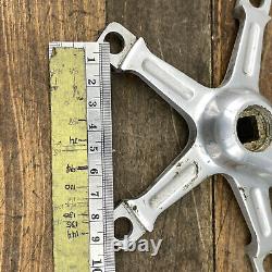 Vintage Bianchi Crank Set 170 mm 144 Double 5 Arm Alloy Race Stamped Ofmega