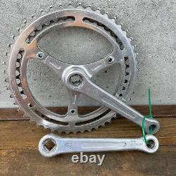 Vintage Campagnolo 150 mm Crank Set 3 Arm Alloy Double Strada 1970s Italy Eroica