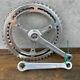Vintage Campagnolo 150 Mm Crank Set 3 Arm Alloy Double Strada 1970s Italy Eroica