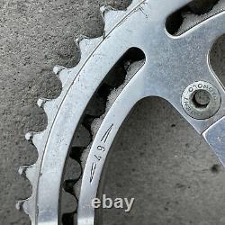 Vintage Campagnolo 150 mm Crank Set 3 Arm Alloy Double Strada 1970s Italy Eroica