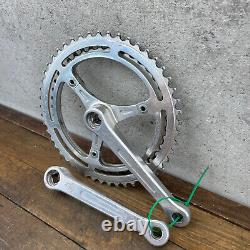 Vintage Campagnolo 150 mm Crank Set 3 Arm Alloy Double Strada 1970s Italy Eroica