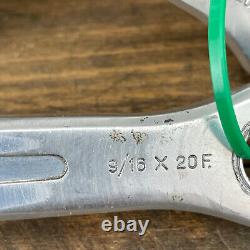Vintage Campagnolo 150 mm Crank Set 3 Arm Alloy Double Strada 1970s Italy Eroica