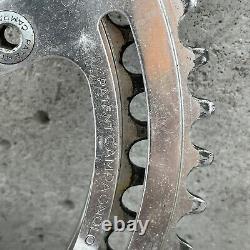 Vintage Campagnolo 150 mm Crank Set 3 Arm Alloy Double Strada 1970s Italy Eroica