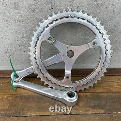 Vintage Campagnolo 150 mm Crank Set 3 Arm Alloy Double Strada 1970s Italy Eroica