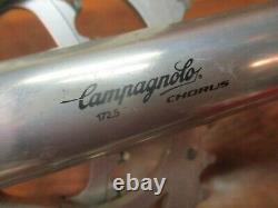 Vintage Campagnolo Chorus 172.5l 53/39t Crank Set With Italian Bottom Bracket