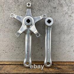 Vintage Campagnolo Crank Set 170 mm Double Square Taper 135 BCD Italy Eroica